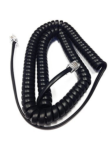 12 Foot Black Handset Cord for Polycom VVX Series IP Phone 101 150 201 250 300 301 310 311 350 400 401 410 411 450 500 501 600 601 1500