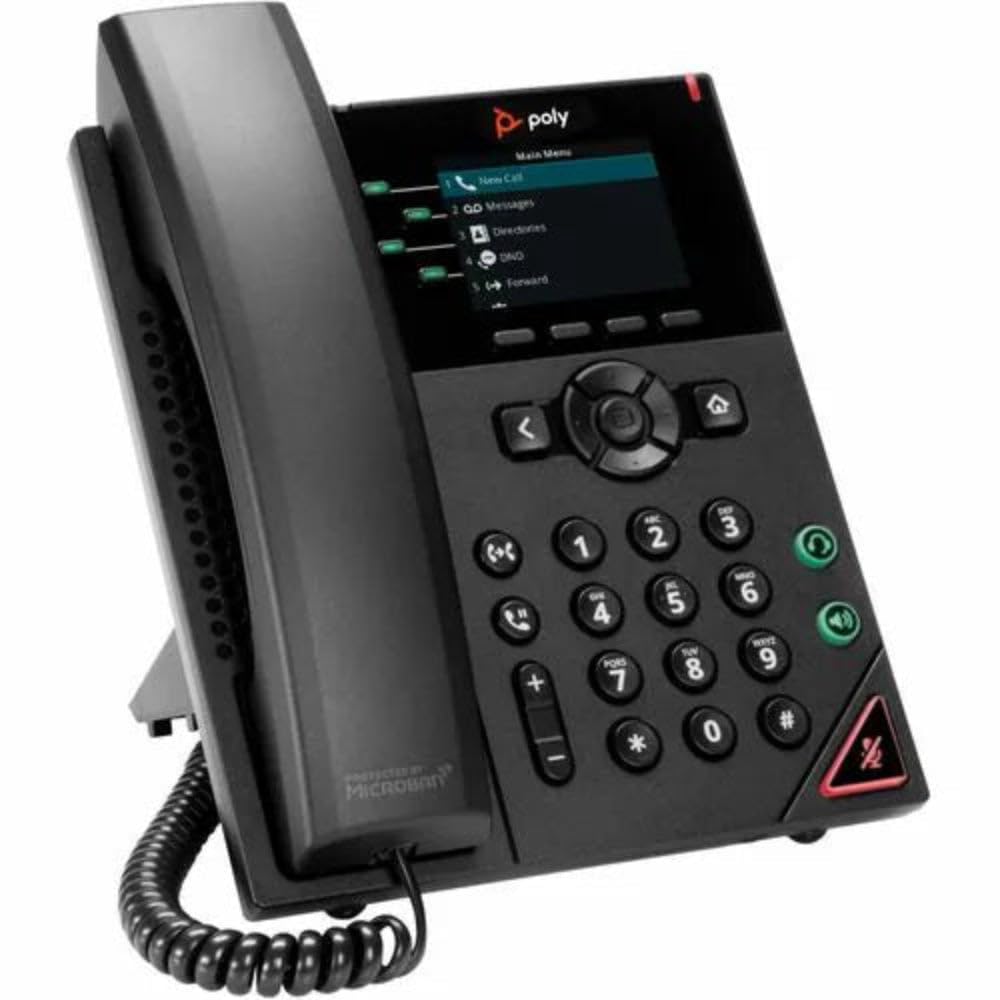 Poly (Plantronics + Polycom) Polycom® VVX® 250. Four-line, basic IP desk phone with color display. Not Power Adapter included.