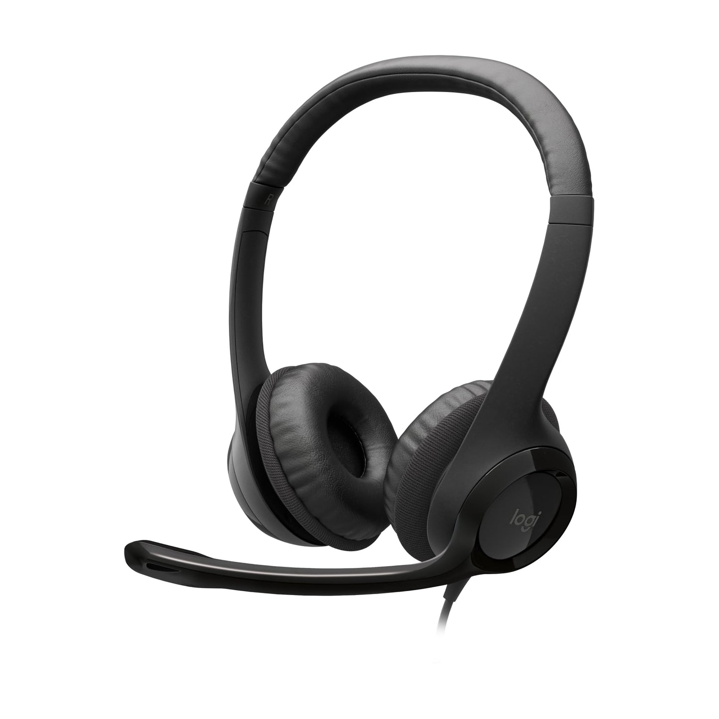 Logitech H390 Gaming Headphones -Perfect for Call Center apps - Wired Headphones with Mic, USB Headset with Microphone for PC, Noise Cancelling Microphone for Video Meetings, Music, Gaming - Black