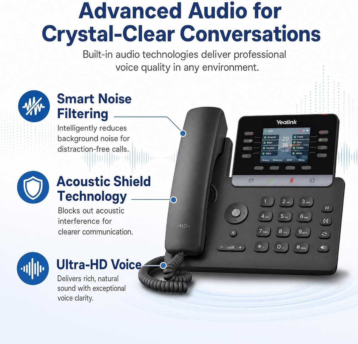 Yealink SIP-T73W 12-Line Wi-Fi 6 VoIP Phone with Bluetooth